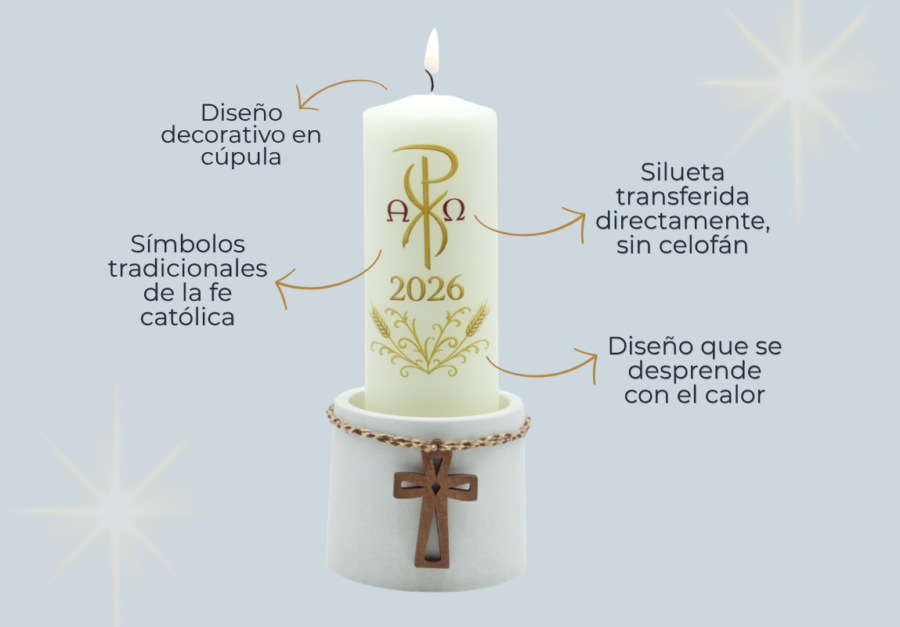 4 Velón Luz De Pascua