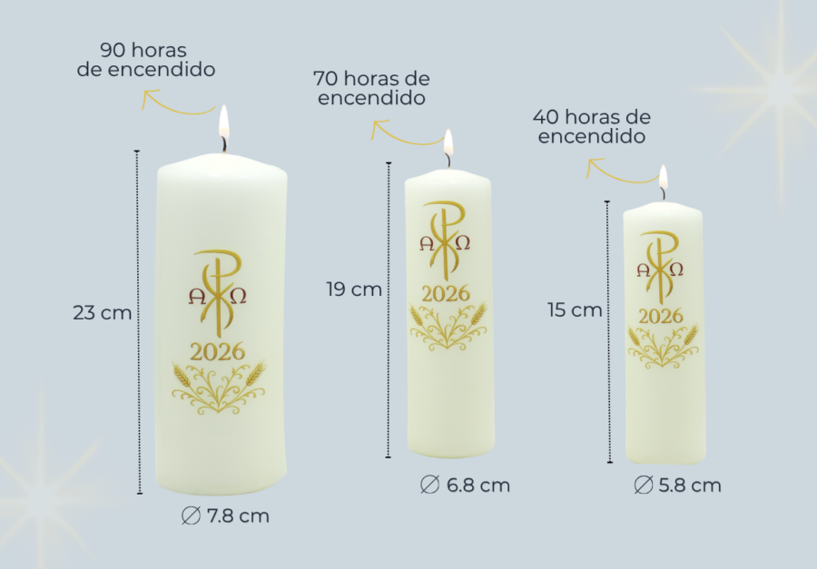 5 Velón Luz De Pascua